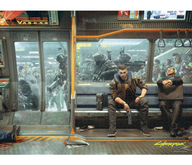 Merch Gaming Puzzle: Cyberpunk 2077 Metro, 1000 elementów - 1581095 - zdjęcie 4